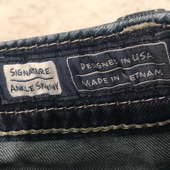 Miss Me Jeans Womens 26 Blue Embroidered Born to Be Boho Ankle Skinny Western - Picture 7 of 12